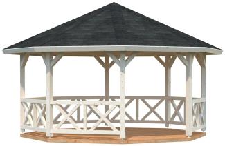Palmako Holz-Pavillon Betty ohne Fußboden 465x465 cm Holzpavillon 4743142052624