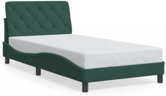 vidaXL Bettgestell ohne Matratze Dunkelgrün 100x200 cm Samt 3207908