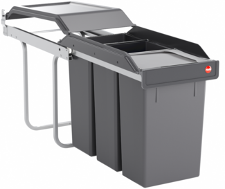 Hailo Abfallsammler 3650132 TE Swing A Terzett 3x 10 Liter mit Deckel