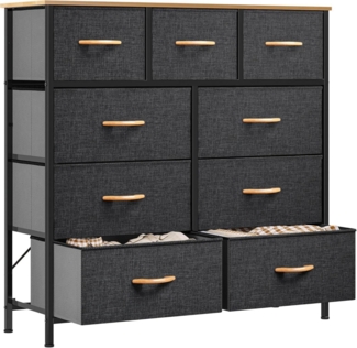 YITAHOME Kommode Schubladen Schrank 9 Stoff Industrial Stil Schubladen