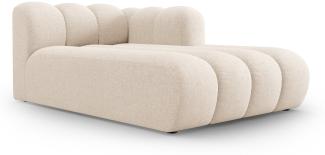 Micadoni Chaise Longue Lupine 2-Sitzer Rechts Chenille Helles Beige