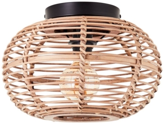 Brilliant AG Leuchten 99886-06 Deckenleuchte Woodball rund schwarz rattan 32cm