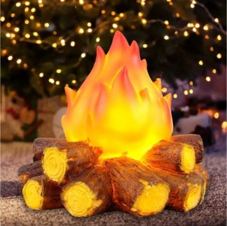 MUPOO LED Dekolicht LED Nachtlicht Flammenlicht,Dekorative Realistische Flammenlampe, LED fest integriert, USB & Batteriebetrieben,für Weihnachten Halloween Garten Party Deko