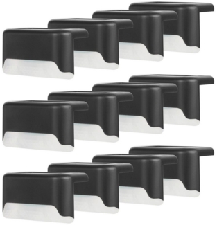 TWSOUL LED Solarleuchte 12 st, Outdoor Solar Schritt Licht Wandleuchten LED, Treppen, Garten, Warmes Licht, wasserdicht, Lichtsensorschalter