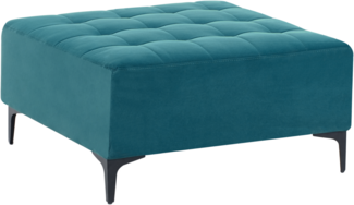 Ottomane ABERDEEN Samtstoff Seeblau