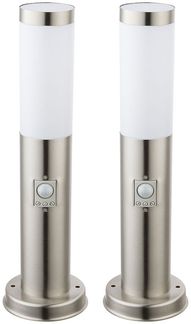 2er Set LED Stehleuchten mit Bewegungsmelder