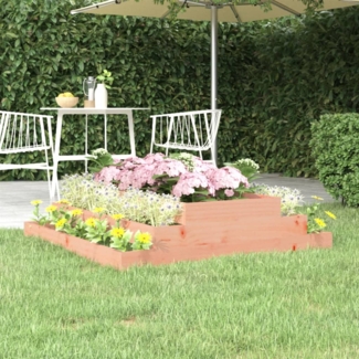vidaXL Pflanzkübel 110x110x27 cm Massivholz Douglasie 823904