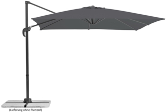 Schneider SET Ampelschirm Rhodos Junior 270x270 cm + Ständer + Hülle, anthrazit
