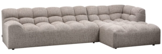 Chaiselongue Allure aus Melange-Stoff Rechts, Hellgrau