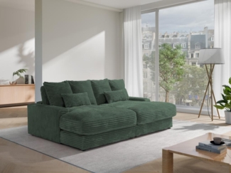 Vente-unique - 3-Sitzer-Sofa mit bequemer Sitztiefe aus Samtstoff in Weihnachtsgrün CALAZO von Pascal Morabito