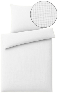 One Home Bettwäsche Musselin, Musselin, 2 teilig, Unifarben, weiche Baumwolle Sommer und Winter geeignet