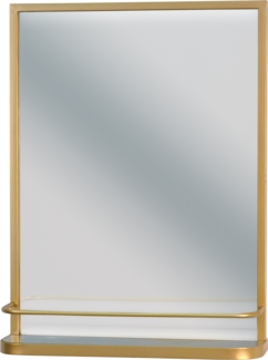 Schöner Wandspiegel aus Metall, mit Ablage, gold