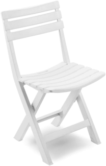Dmora Outdoor-Stuhl Arizona, klappbarer Gartensitz, Stuhl für Esstisch, Außensessel, 100 % Made in Italy, 44 x 41 x 78 cm, Weiß