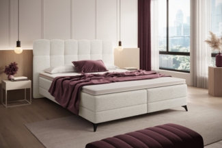 wonello Boxbett Madison 6, mit Matratzen (Taschenfederkern) und wonello premium HR-Topper, Boucle