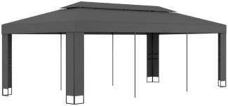 vidaXL Pavillon mit Doppeldach 3 x 6 m Anthrazit 47953