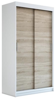 Schwebetrenschrank PAX 2-trig Schrank 120 cm (mit Spiegel) Farbe: Wei , sonoma