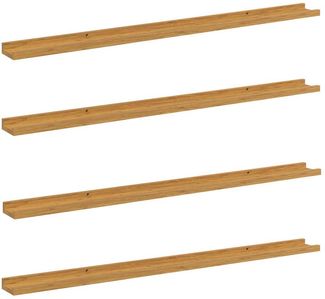4 Stk. Wandregale, Hängeregale mit Regal Beige 115 x 9 x 3 cm Holzwerkstoff de6193