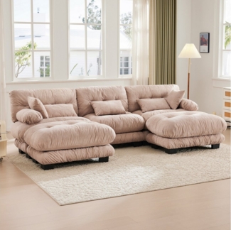 HAUSS SPOLE Schlafsofa 5-Sitzer-Ecksofa Modulares Sofa Polstermöbel mit dicke Polsterung