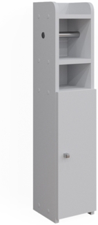Vicco Toilettenpapierschrank Weiß 17.6 x 82.2 cm mit 1 Tür, Fynn