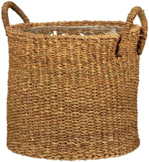 Scheurich Blumentopf Ø 38 cm Seegras natur mit zwei Griffen