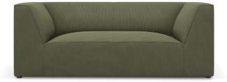 Micadoni 2-Sitzer Sofa Ruby | Bezug Green | Beinfarbe Black Plastic