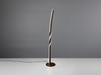Kleine LED Stehlampe GINKO Metall Schwarz, Höhe 110cm