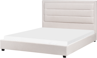 Wasserbett Stoff ROUEN 160 x 200 cm Hellbeige