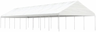vidaXL Pavillon mit Dach Weiß 20,07x5,88x3,75 m Polyethylen 3155525
