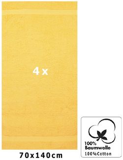 Betz Duschtücher 4 Stück Duschtücher 70x140 cm PREMIUM, 100% Baumwolle (Set, 4-St), Duschhandtuch Badetuch Strandtuch Handtuch
