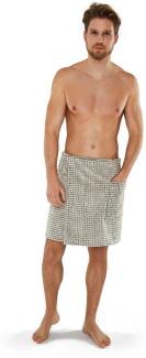 Möve Kilt Eden, ideal für Sauna & Spa, Kurzform, Walkfrottee, Knöpfe, edle Karo-Optik