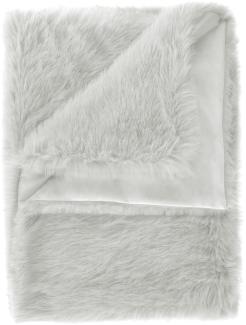 Heckett Lane Perle Felldecke Kuscheldecke Zotteldecke Plaid 140x200 Silver Grey