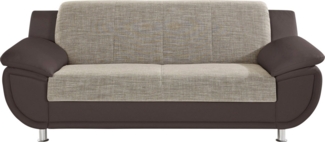 TRENDMANUFAKTUR 3-Sitzer Rondo 3, zeitlos und modern, bequem, Materialmix, wahlweise mit Federkern, extrabreite Armlehnen zum Relaxen