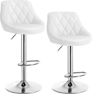 Höhenverstellbarer Tresenhocker (2er-Set) BH23 Serie weiß