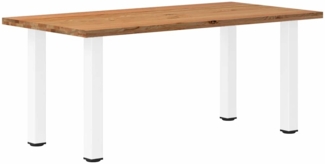 vidaXL Esstisch Hellbraun 180x90x74 cm Massivholz Eiche Rechteckig 3304201