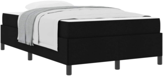 vidaXL Boxspringbett Schwarz 120 x 200 cm Stoff 3398852