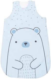 Kikkaboo Babyschlafsack Bär 0-6 Monate Länge 70 cm, 3. 3 TOG, Reißverschluss blau