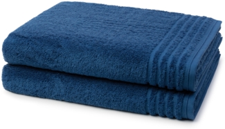 Vossen Vienna Style Supersoft 2 tlg. Frottier-Set - 2 X Duschtuch (67 X 140cm) - 620 g/m2 - Deep blue