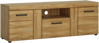 Lowboard Coswig / Cortina, Holzwerkstoff, Holzfarben, 157 x 56 x 41 cm