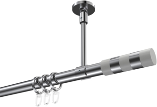 Gardinenstangen-Set Sonette Mavell 100 cm, 1-läufig, 20 mm Ø Chrom