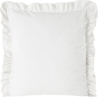 Eurofirany Kissenbezüge VELVET mit Rüsche, Dekokissen Weiche Kissenhülle Dekorative Sofakissen