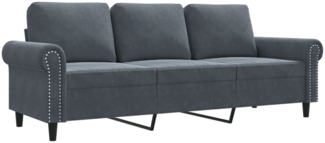 vidaXL 3-Sitzer-Sofa Dunkelgrau 180 cm Samt 359540