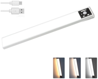 MUPOO LED Lichtleiste LED Nachtlicht LED Unterbauleuchte 78/120/172 LEDs, USB-Betrieben, 40 CM/172 LEDs/500LM, LED fest integriert, Magnetisch,Kabellos, mit bewegungsmelder,Kaltweiß, Warmweiß, Naturweiß