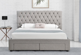 HTI-Living Polsterbett Polsterbett mit Knopf-Steppung Claire 180x200 (Stück, 1-tlg, 1x Bett Claire 180 mit Lattenrost, ohne Matratze und Dekoration), Doppelbett mit Lattenrost und Schubladen