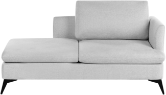 Chaiselongue Stoff hellgrau rechtsseitig SIEVOZ