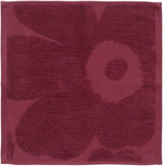 Marimekko Badetücher Mini-Handtuch Unikko Burgundy (32x32 cm)