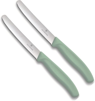 Victorinox | Tafelmesser Swiss Classic | 2 Stück | Hellgrün | Swiss Made | ideal auch als Frühstücksmesser