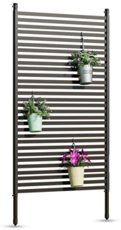 GarveeMore Paravent 72× 36in Freistehender Metall Datenschutzbildschirm für Outdoor Patio