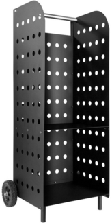 tectake Kaminholzregal Holzwagen, BxTxH:45,00x55,00x104,00 cm, aus Stahl