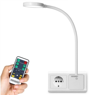 monzana Schreibtischlampe, Wandlicht Iys mit Fernbedienung, LED Steckerlampe 48cm Steckdosenlampe Steckerleuchte 5000K