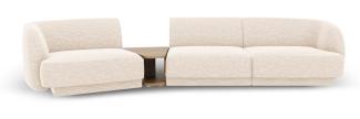 Micadoni Modulares Sofa Miley 3-Sitzer Links Chenille Helles Beige